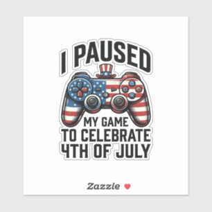 4th of July Gamer Patriotic Video Game Shirt_1