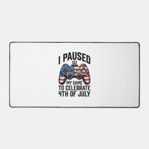 4th of July Gamer Patriotic Video Game Shirt_1 Desk Mat