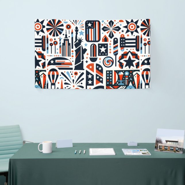4th of July Generative Pattern Banner (Tradeshow)