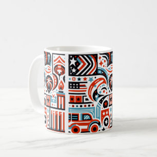 4th of July Generative Pattern Coffee Mug