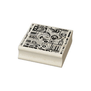 4th of July Generative Pattern Rubber Stamp