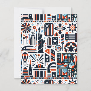 4th of July Generative Pattern Scrapbook Paper