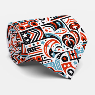 4th of July Generative Pattern Tie