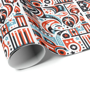 4th of July Generative Pattern Wrapping Paper