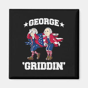 4th Of July George Washington Griddy George Griddi Magnet
