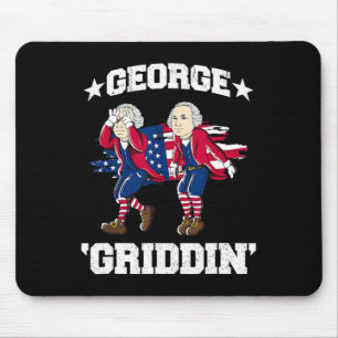 4th Of July George Washington Griddy George Griddi Mouse Pad
