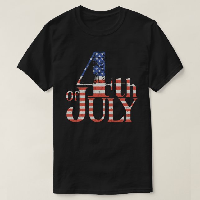 4th of July George Washington Retro Patriotic T-Shirt (Design Front)