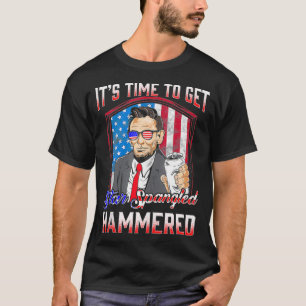4th of July Get Star Spangled Hammered Drinkin lik T-Shirt