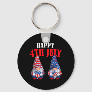 4th Of July Gnomes America Independence Day Patrio Key Ring