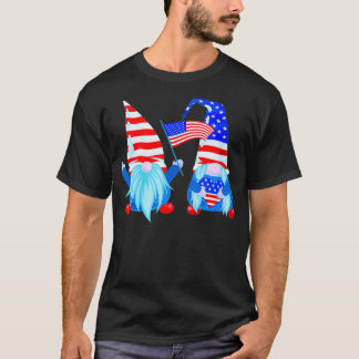 4th Of July Gnomes Funny American  Patriotic  T-Shirt