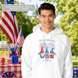 4th of July Gnomes Mens Hoodie