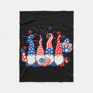 4th Of July Gnomes Patriotic American Flag Cute Gn Fleece Blanket