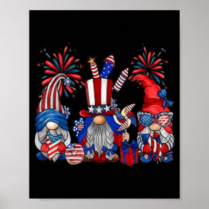 4th Of July Gnomes Patriotic Funny Independence Poster