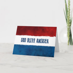 4th of July GOD BLESS AMERICA Card