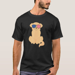 4th Of July Golden Retriever Dog Patriotic Usa Ame T-Shirt