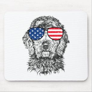 4th Of July Goldendoodle Doodle Dog Patriotic Usa  Mouse Pad