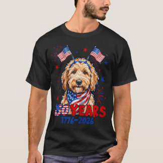 4Th Of July Goldendoodle Meme 250 Years 1776-2026 T-Shirt