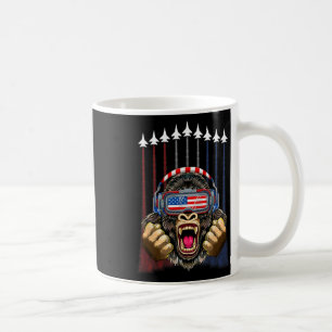 4th Of July Gorilla Lover Usa American Flag Patrio Coffee Mug