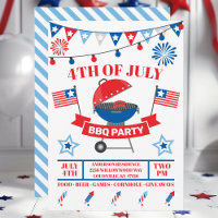 4th Of July Grill Light Blue Barbeque BBQ Party