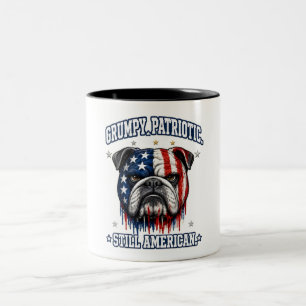 4th Of July Grumpy Patriotic Bulldog Coffee Mug