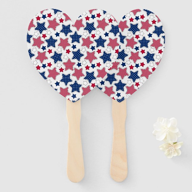 4th Of July Hand Fans (Front and Back)