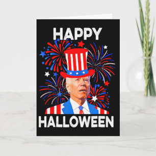 4th Of July Happy Halloween Funny Biden Confused Card