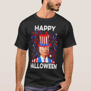 4th Of July Happy Halloween Funny Biden Confused T-Shirt
