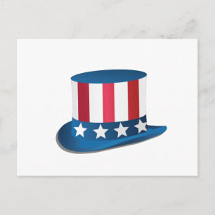 4th of July Hat Postcard