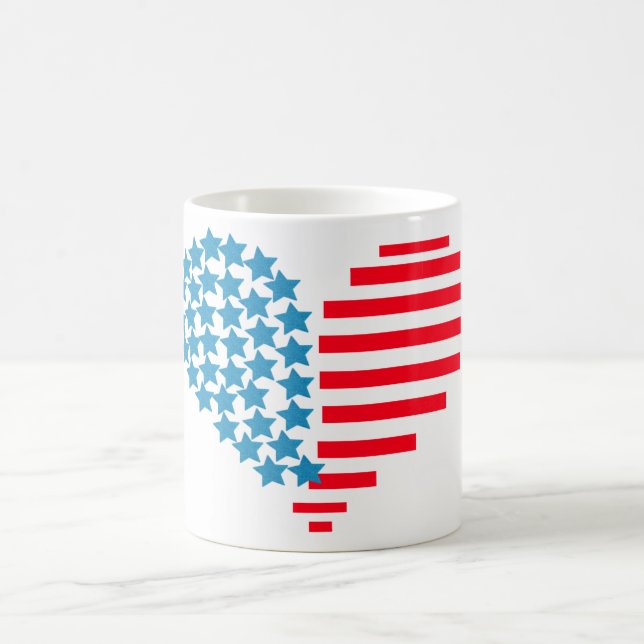 4th of july hearts coffee mug (Center)