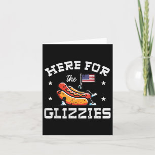 4th Of July Here For Glizzies Hotdog Patriot Men W Card