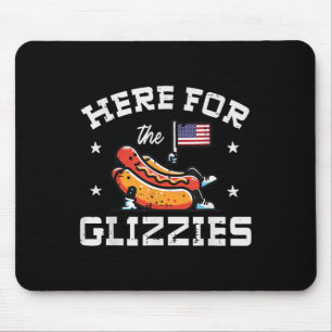 4th Of July Here For Glizzies Hotdog Patriot Men W Mouse Pad
