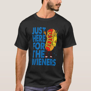 4th Of July Here For Wieners Patriotic Hotdog Men T-Shirt