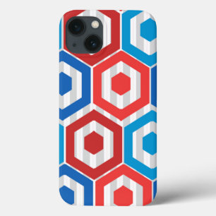 4th of July Hexagons iPhone 13 Case