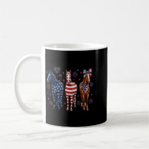 4th Of July Horse Coquette Bow Flag Fireworks Girl Coffee Mug