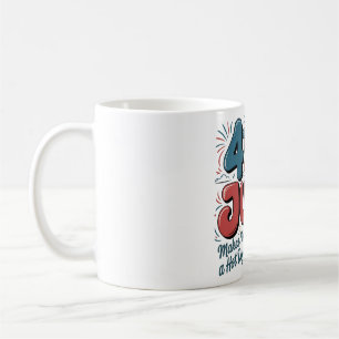 4th of July Hot Dog BBQ Design Coffee Mug