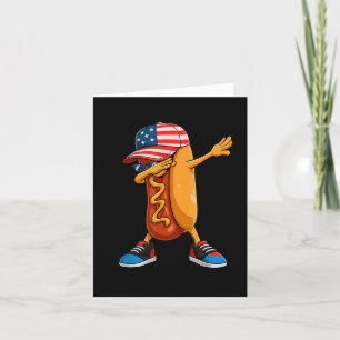 4th Of July Hot Dog Funny Fourth Of July Kids Boys Card