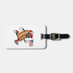 4th of July Hotdog American Independence 1776 Luggage Tag