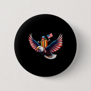 4th Of July Hotdog Funny Fourth Of July Patriotic 6 Cm Round Badge