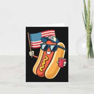 4th Of July Hotdog Funny Fourth Of July Patriotic Card