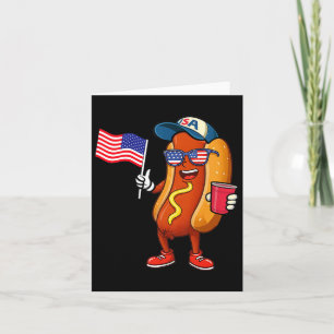 4th Of July Hotdog Funny Fourth Of July Patriotic Card