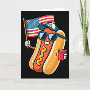 4th Of July Hotdog Funny Fourth Of July Patriotic Card
