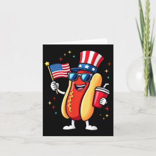 4th Of July Hotdog Funny Fourth Of July Patriotic Card