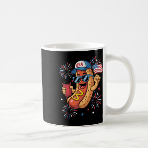4th Of July Hotdog Funny Fourth Of July Patriotic  Coffee Mug