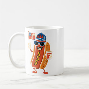 4th Of July Hotdog Funny Fourth Of July Patriotic Coffee Mug