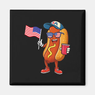 4th Of July Hotdog Funny Fourth Of July Patriotic Magnet