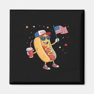 4th Of July Hotdog Funny Fourth Of July Patriotic Magnet