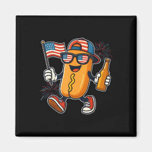 4th Of July Hotdog Funny Fourth Of July Patriotic Magnet