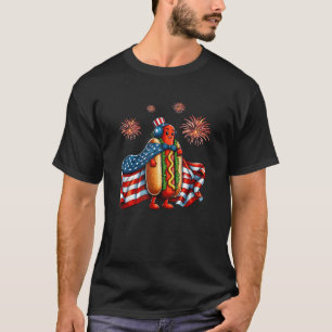 4th of July Hotdog Funny Fourth of July Patriotic T-Shirt