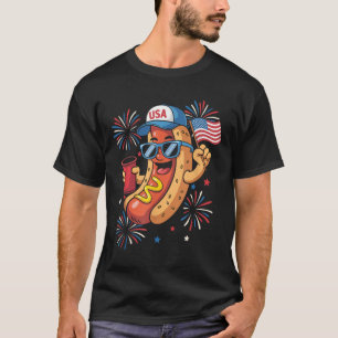 4th Of July Hotdog Funny Fourth Of July Patriotic T-Shirt