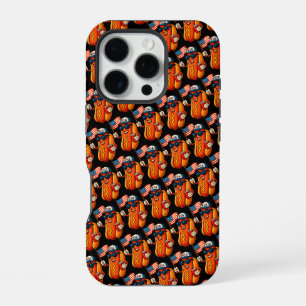 4th of July Hotdog Funny Patriotic USA Flag iPhone 16 Pro Case